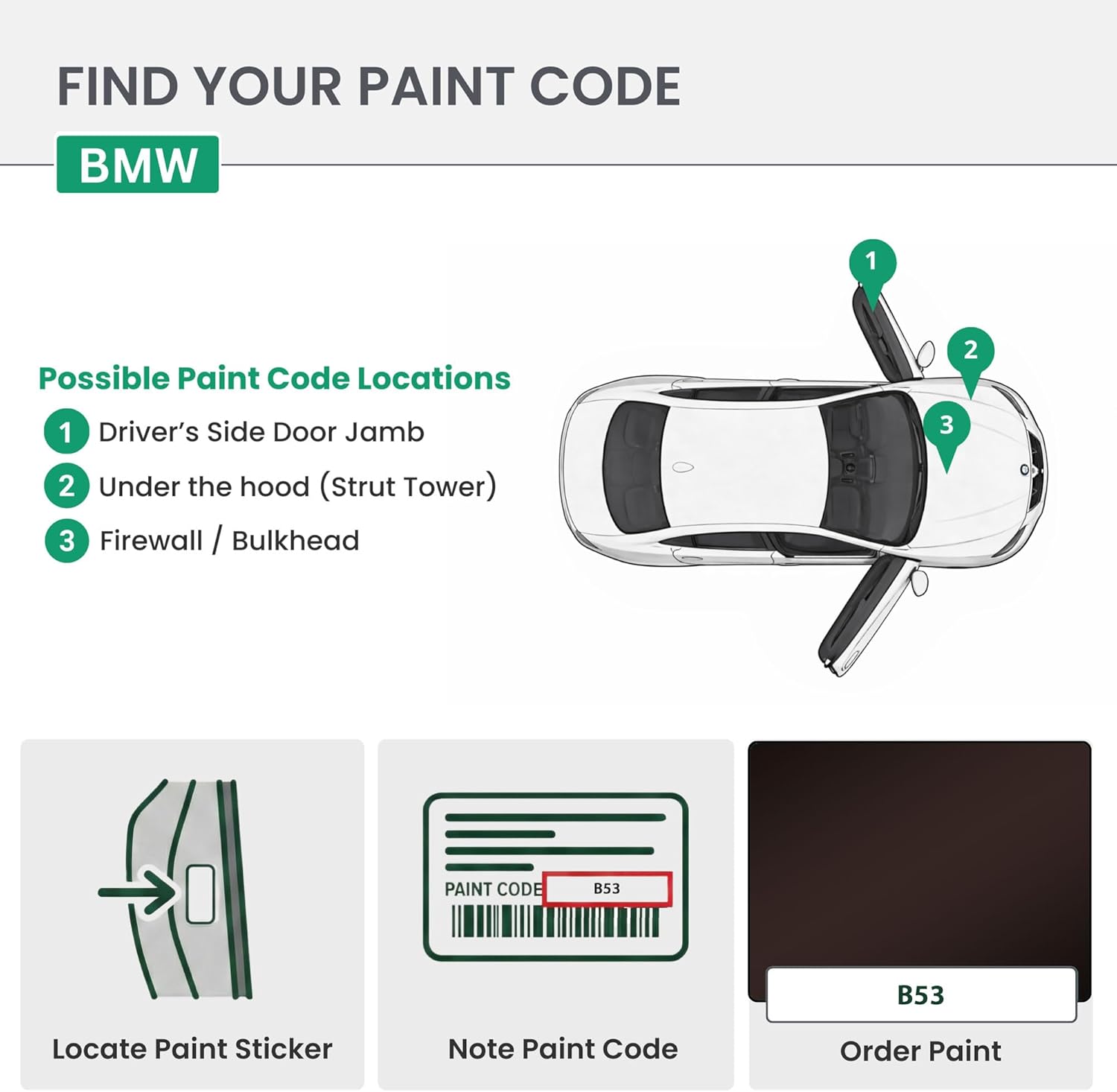 ERA Paints - B53 - Sparkling Brown Metallic for BMW Exact OEM Color Match Automotive Touch Up Paint for Cars - Scratch & Chip Repair for Metal & Plastic - Premium Kit - Made in USA