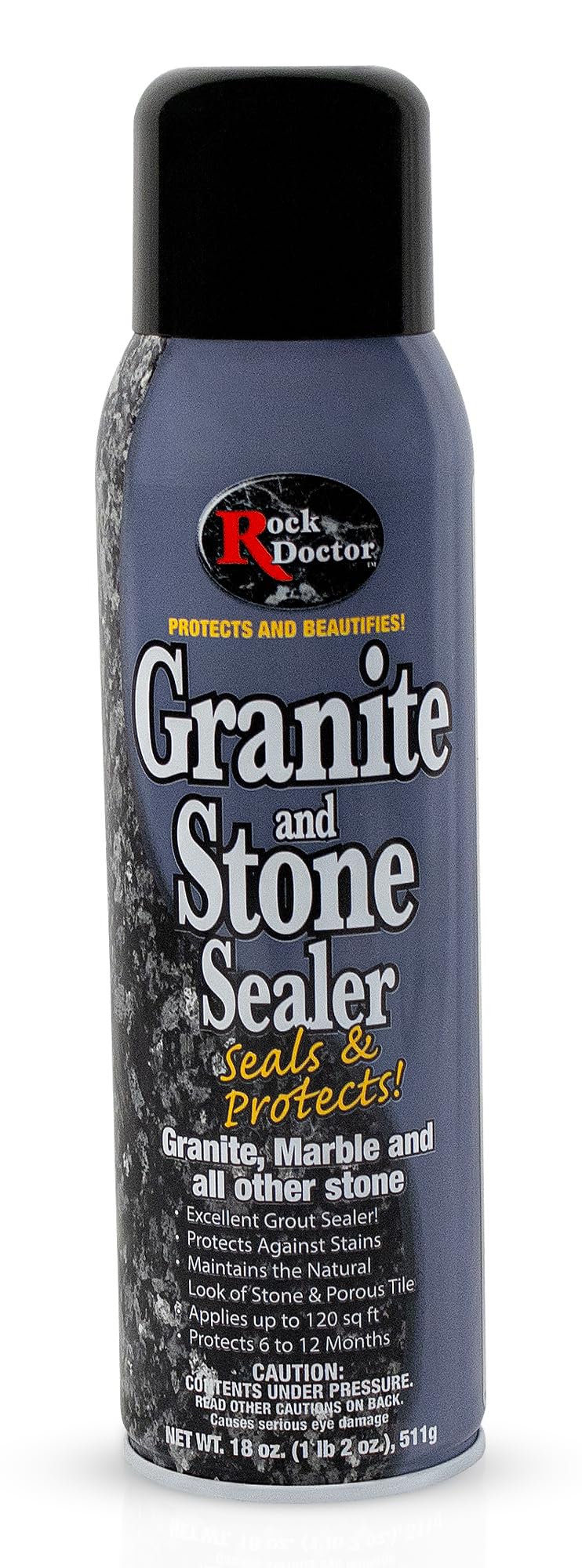 Rock Doctor Granite Sealer for Marble, Stone, and Tile Countertops, Streak-Free Finish with Stain Resistant Moisture Protection, Interior and Exterior Use, Pack of 1
