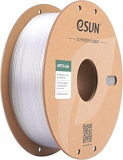 eSUN PETG Filament 1.75mm, hohe Zähigkeit PETG Filament, 1KG Spule (2.2 LBS) 3D-Druck Filament für 3D-Drucker, Transparent