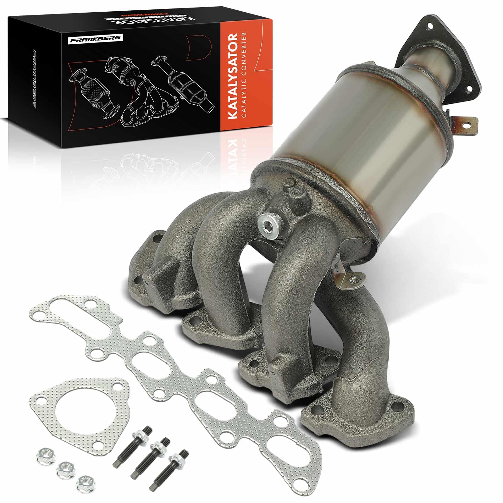 Frankberg Catalizador Colector de escape Gasolina Compatible con Corsa D S07 1.2L Corsa C X01 1.2L Corsa D S07 1.4L Astra H CaR.A.Van A04 1.4L Meriva X03 1.4L Replace# 55355324