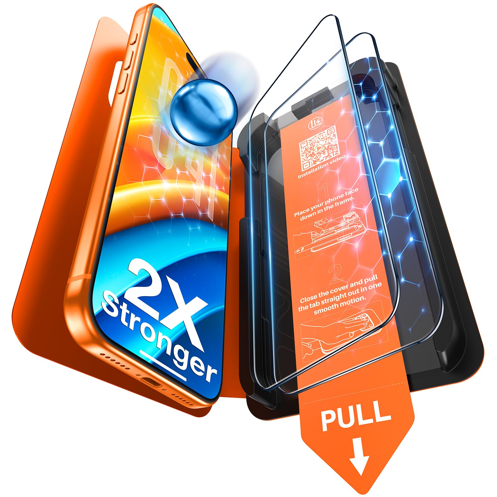LK für iPhone 17 Pro Max/iPhone 18 Pro Max Panzerglas | Staubfreie 1-Schritt-Montage, HD, blasenfrei, kratzfest, bruchsicher, Anti-Fingerabdruck, kompatibel mit Hülle, 2 Stück