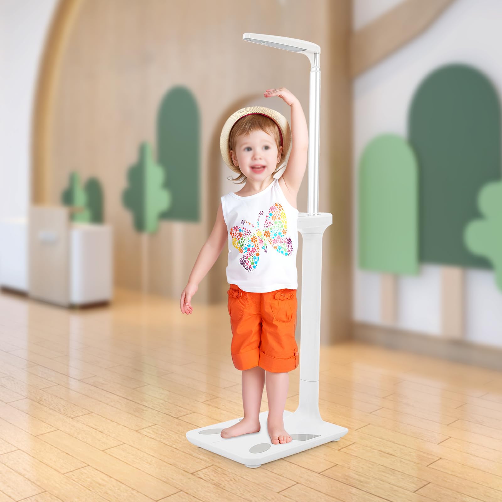 Professional Digital Physicians Scale, Ultrasonic Electronic Height and Weight Scale, 440lb Capacity Height and Body Fat Analyzer Digital Medical Scale, BMI Body Fat Measurement Device