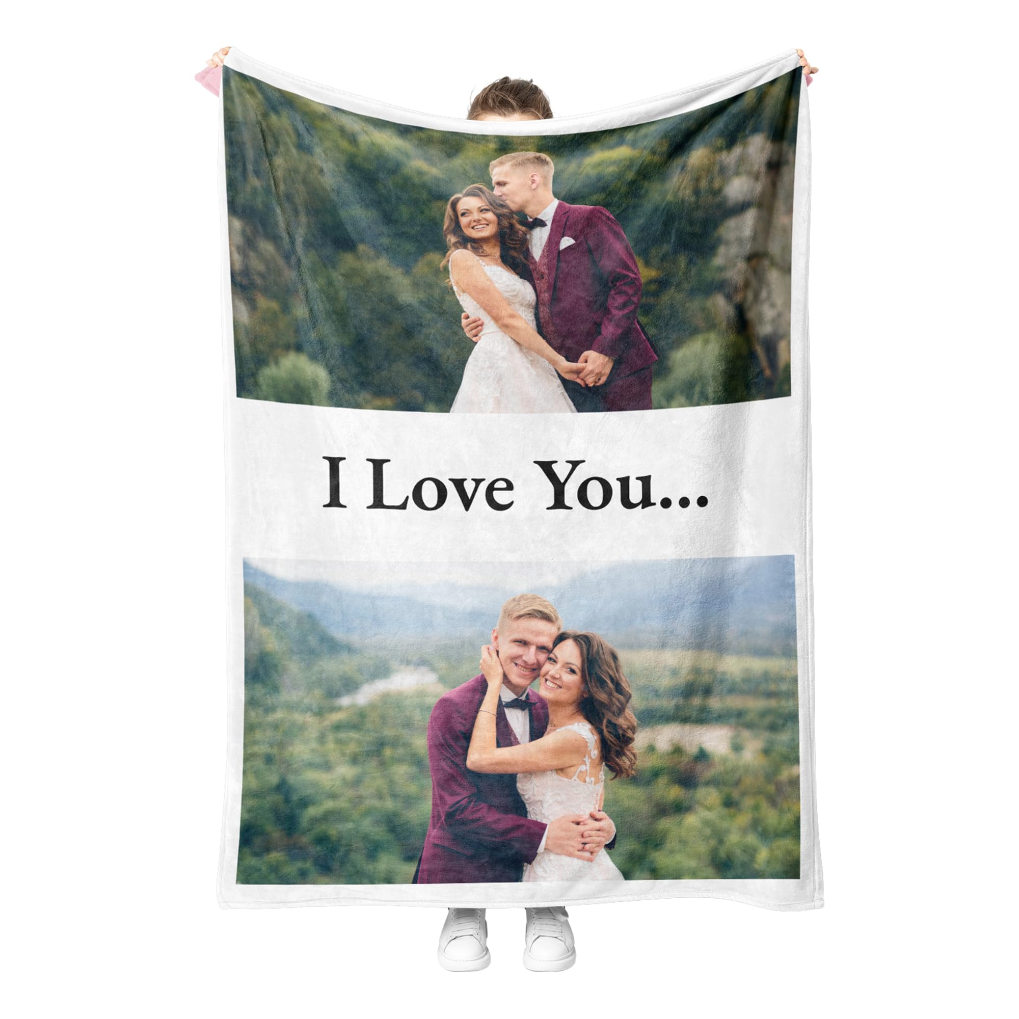 Personalised Photo Blanket, Custom Blanket with Picture, Customized Throw Blanket, Sentimental Birthday for Adults, Women, Kids & Couples