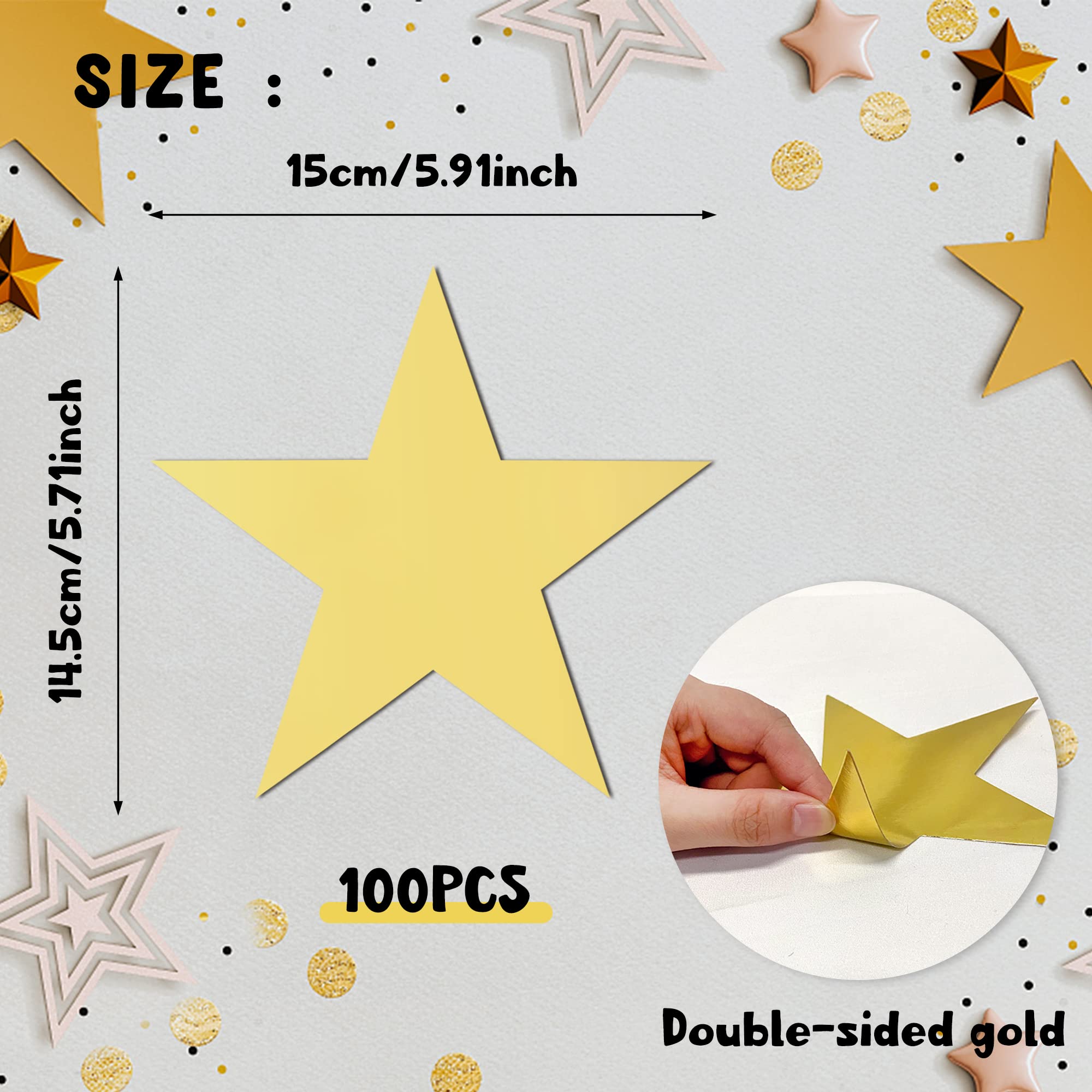 48 Stück Teiliges Glitter Papier Sterne Handgeschn Produktbild