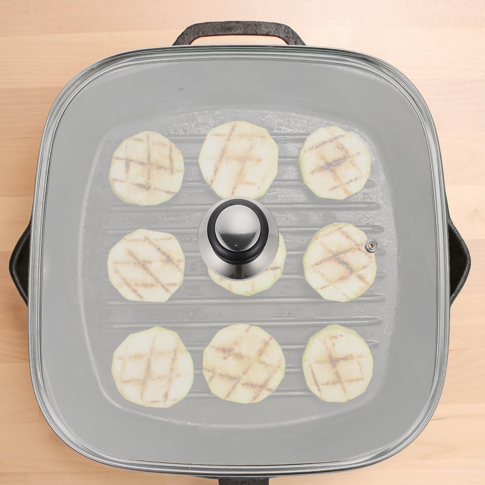 Tapa Cuadrada Olla Eléctrica Multifunción para Vidrio
