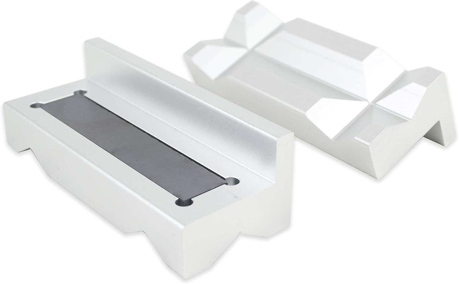 Magnetic Aluminum Vise Soft Jaw Insert - AN Fitting Hose Assembly