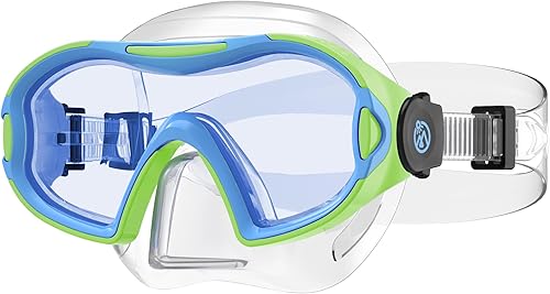 OutdoorMaster Stingray - Gafas de natación para niños con cubierta para la nariz, máscara de buceo para niños, gafas de natación antivaho para niños