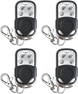 4 Stück Garagentor Fernbedienung 433 MHz 4 Tasten Universal Handsender | Kopierbarer Ersatzsender für kompatible Marantec Torantriebe, Rolltore, Schiebetore, Türen und Garagenöffner