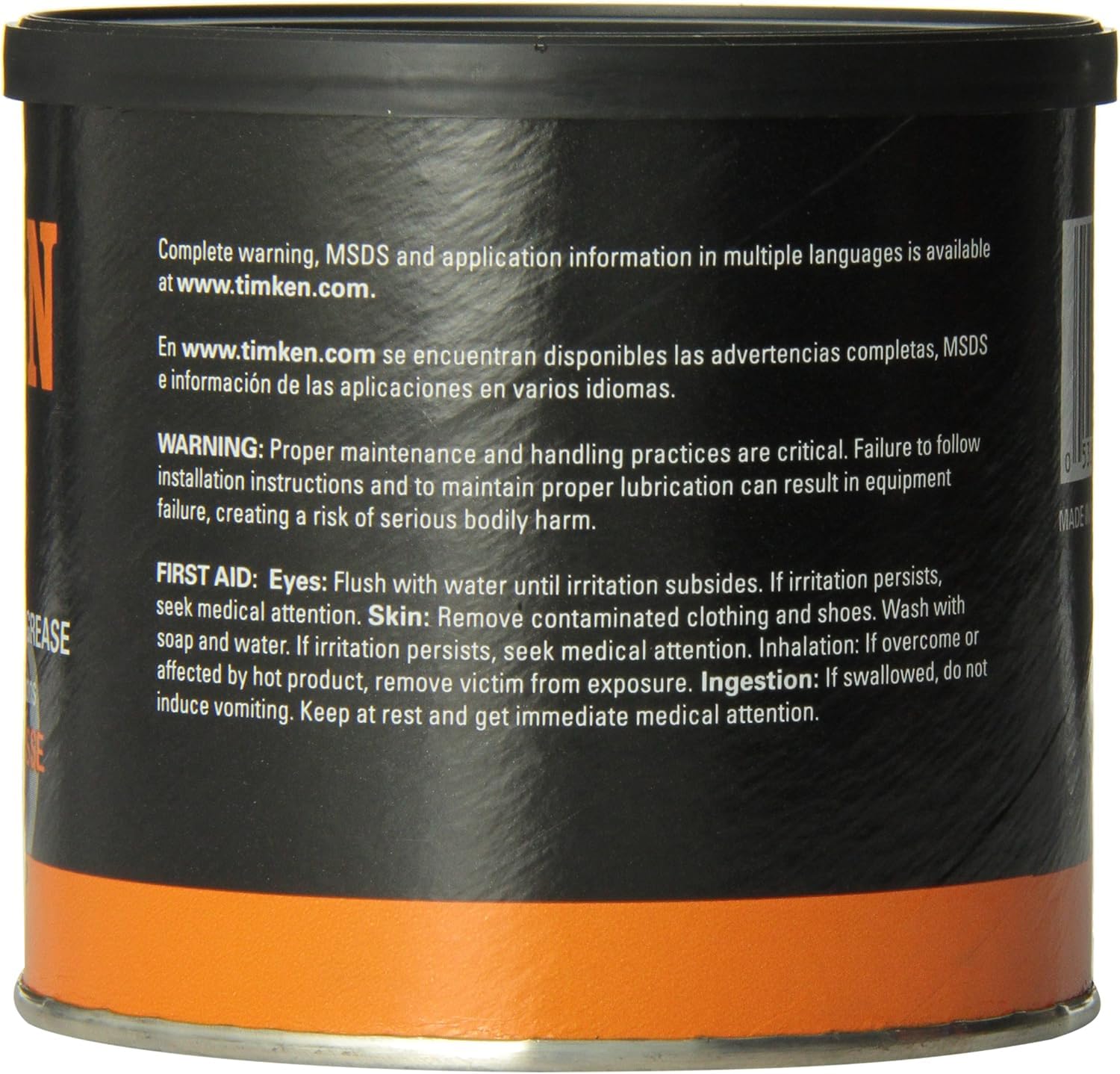 Timken GR224TUB Red High Temp Wheel Bearing Grease 15 oz Tub