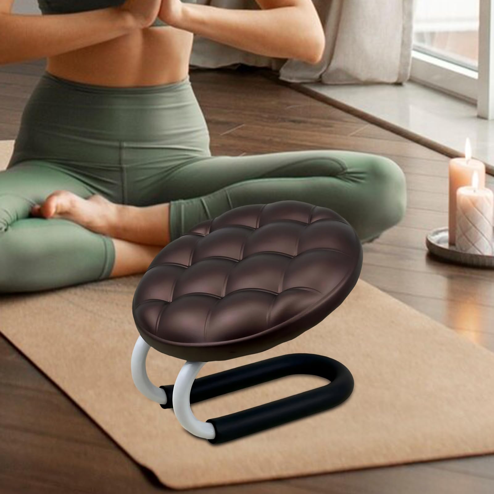 Panca Da Meditazione Sgabello Imbottito Portatile Confortevole | Sgabello Giapponese Da Meditazione Inginocchiatoio Per Adulti Donne Principianti Anziani Casa Yoga Relax Zen Mindfulness