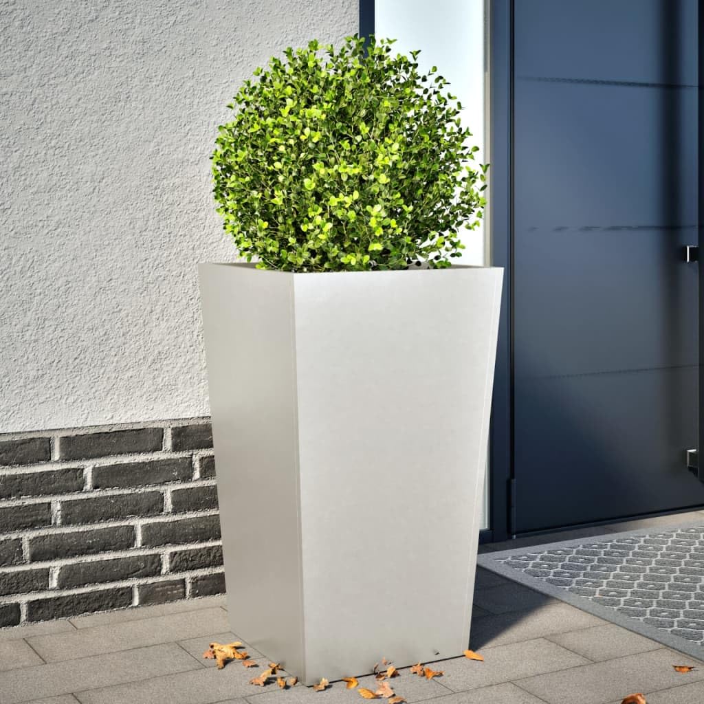 Jardinera elevada de 45 x 45 x 75 cm de acero inoxidable, diseño moderno e inoxidable para balcón, jardín y terraza, jardinera elevada con gran volumen y estabilidad, maceta sin agujeros
