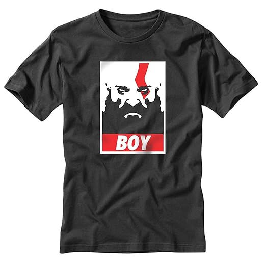 God of War Boy Obey Fan Black T Shirt (X-Large)