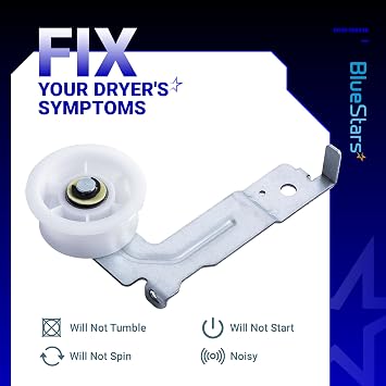 [Upgraded Dual Ball Bearings] BlueStars DC93-00634A Dryer Idler Pulley with Sturdy Clip Compatible with Samsung Dryers DV45H7000EW DV48H7400EW DV42H5000EW DV48J7700EW DC96-00882C AP4373659