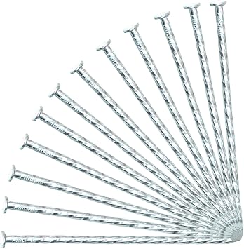 6-Inch Landscape Stakes Spiral Galvanized Landscape Spikes for Weed Barrier, Carpentry, Tent 50