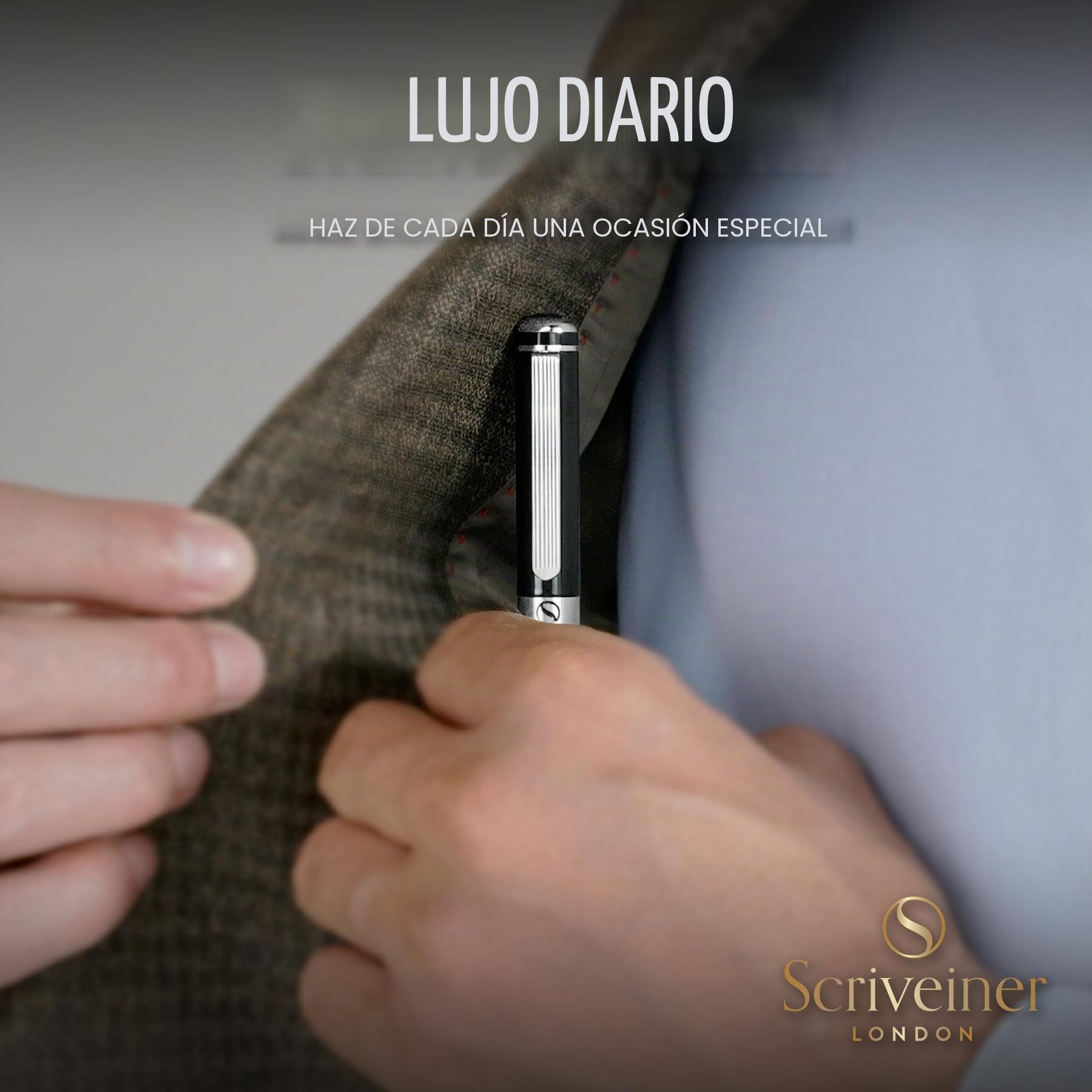 Scriveiner Pluma Estilográfica Negro Verde - Impresionante Pluma de Lujo con Acabado Cromado, Set de Regalo de Escritura para Hombre y Mujer, Profesional, Plumas Buenas - Plumín (Mediano)