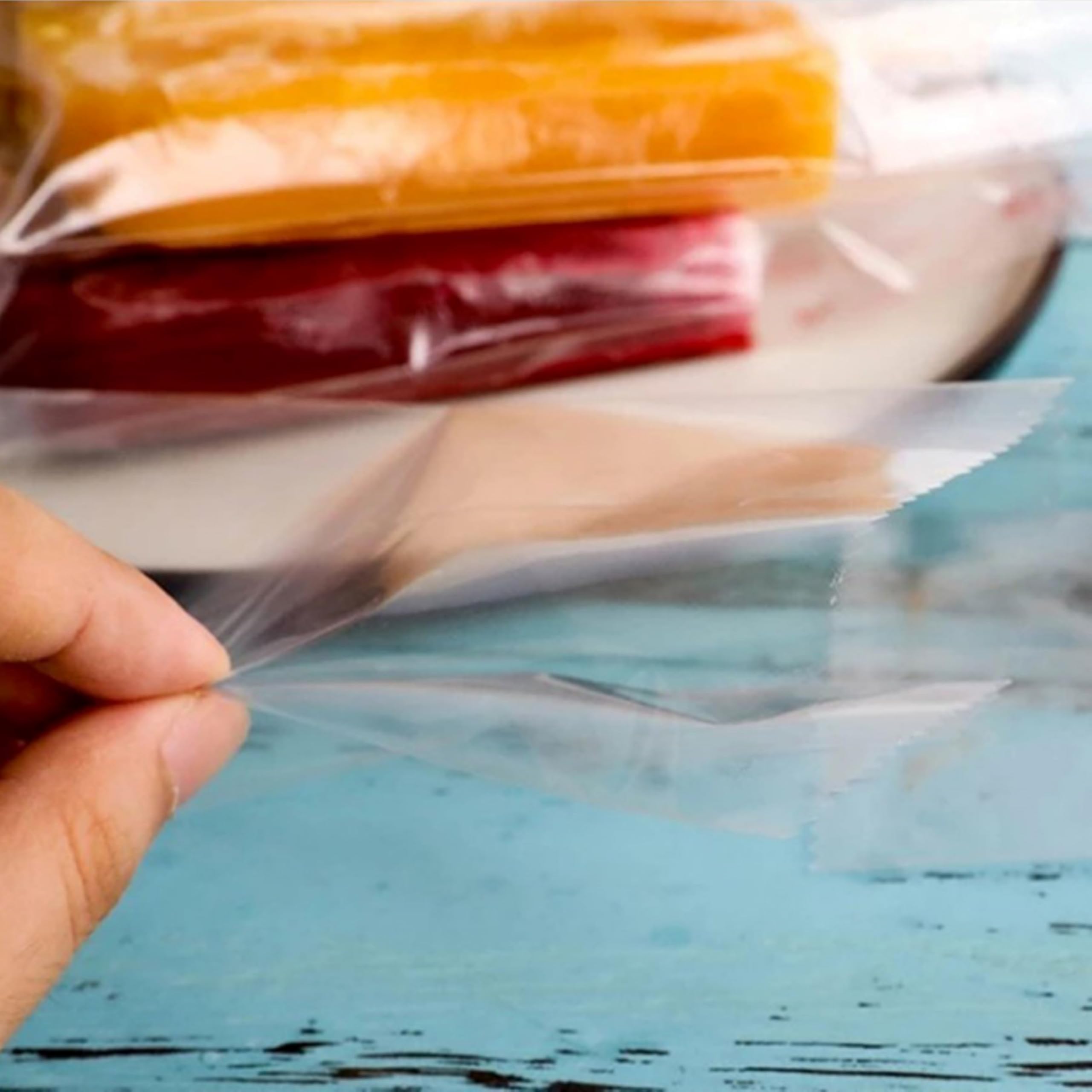 Pack de 200 bolsas transparentes para paletas de hielo de grado alimentario – térmicas, fáciles de usar y resistentes – ideales para polos, helados, caramelos y envasado caliente (12x19CM)