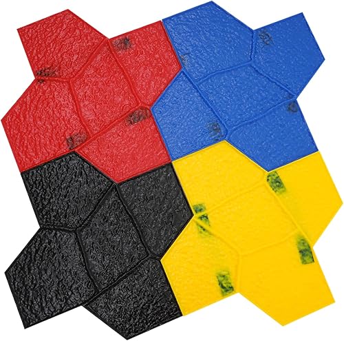 Miniatura 25 de Sello de hormigón de poliuretano, tapete de textura de hormigón para acabados de patrón estampado, herramientas de estampado de moldes de pared