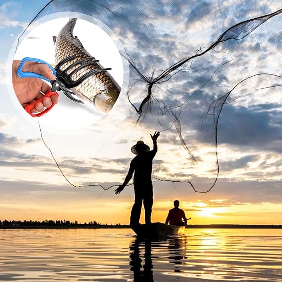 Drkicsy 3 Claw Fish Gripper, Fishing Pliers Gripper Metal Fish Control Clamp Claw, Eagle Claw Fish Gripper Fish Pliers Fish Grabber Fish Grip Tackle Tool Control Forceps Fishing Accessories