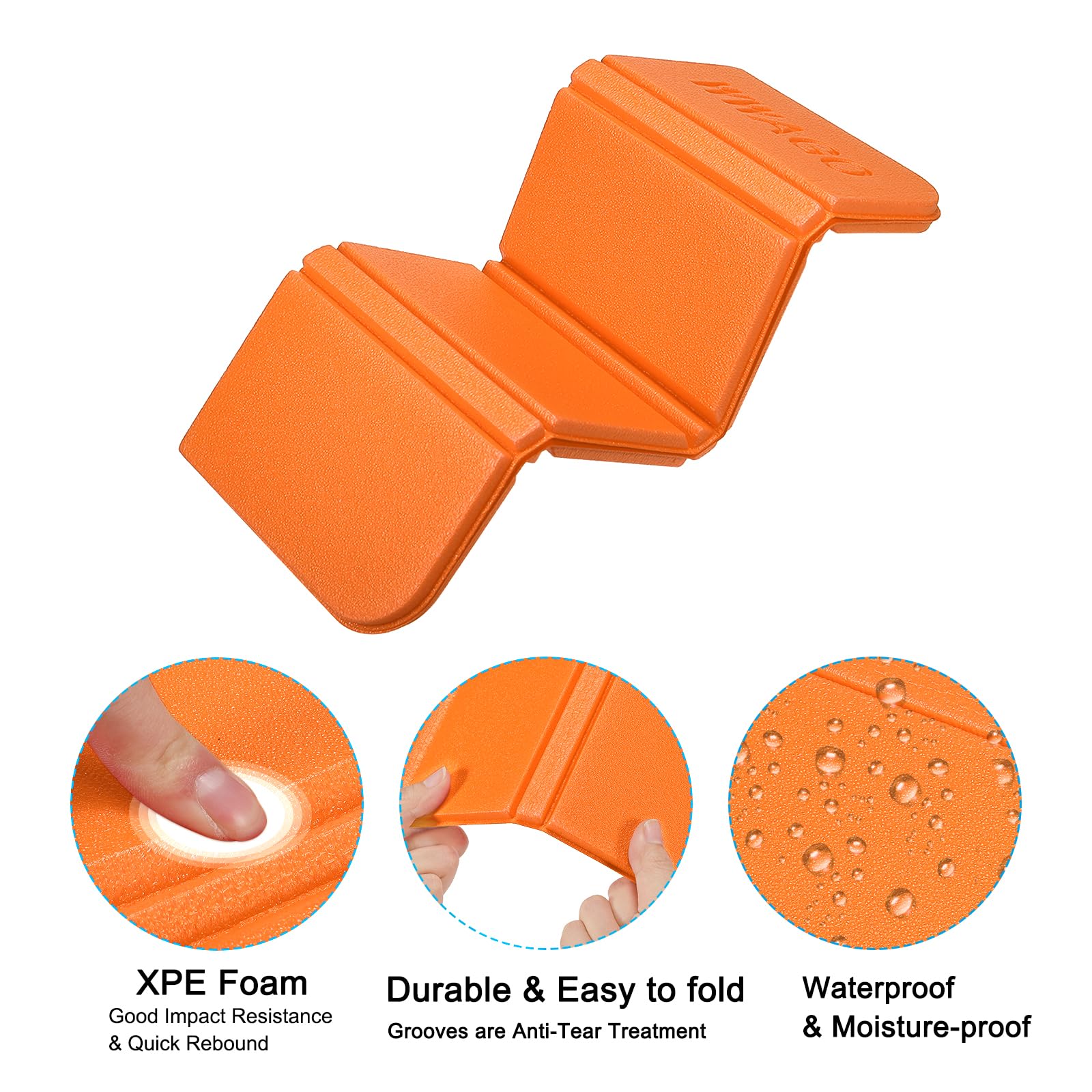 PATIKIL Faltbares Kissen Sitz Camping Sitzunterlage Klein Wasserdicht XPE Schaum Outdoor Sitzmatten für Picknick Wandern Stadion Reisen