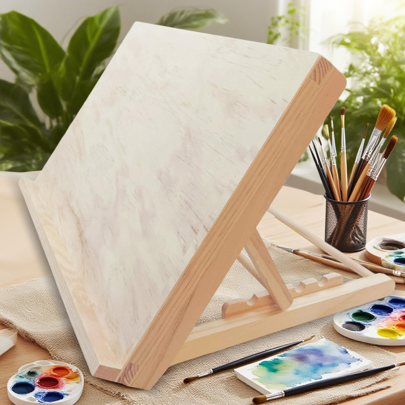 predolo Chevalet de table pour peinture, présentoir en bois, décoratif, élégant, planche à dessin, chevalet de bureau pour artiste, 45cmx30cm