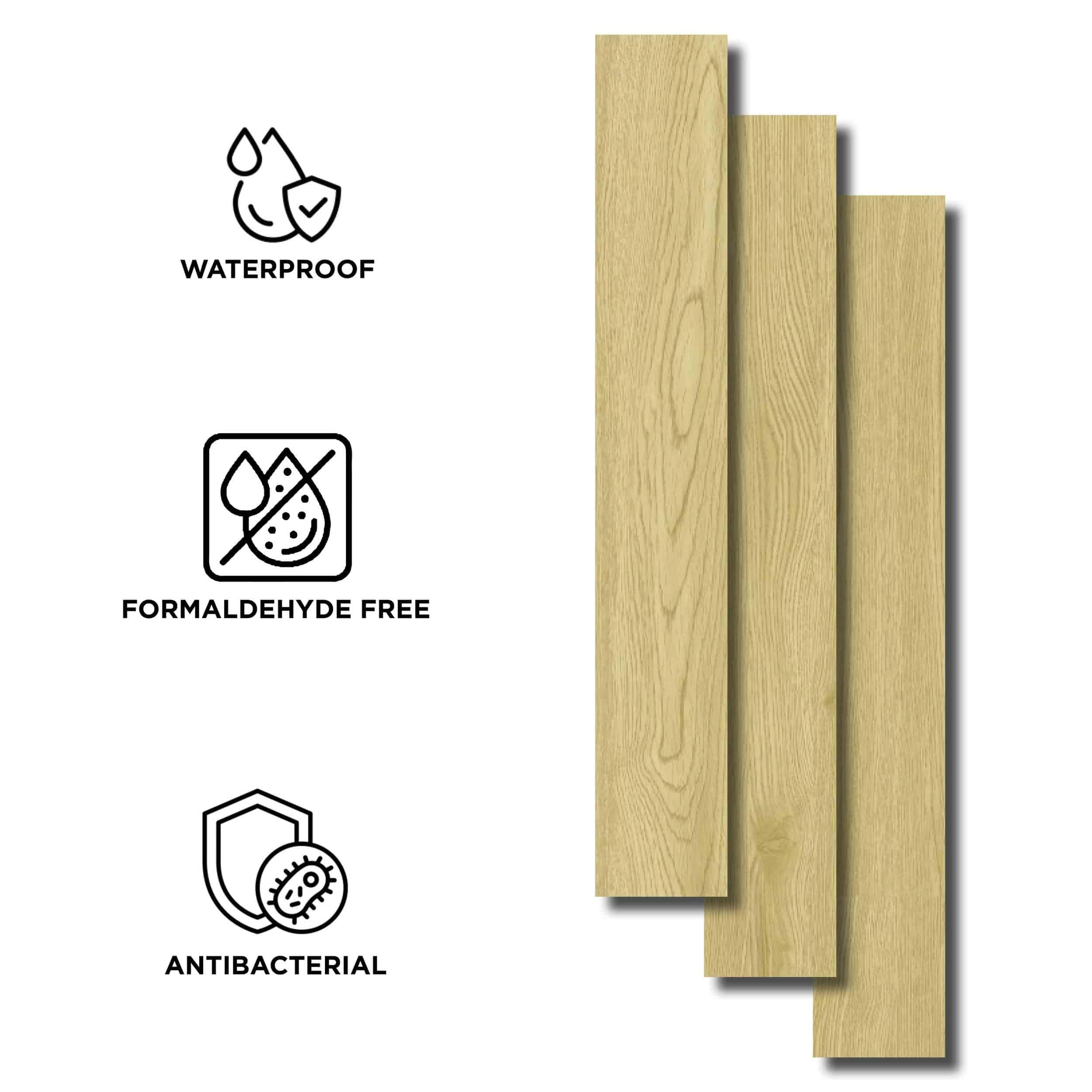 Quercia SPC Abete, Pavimento Effetto Legno, Stone Polymer Composite, 22,86 x 149,3 cm, Spessore 5mm incluso materazzino fonoassorbente di 1mm, Per Interni, 12 Pezzi, 4,104m²