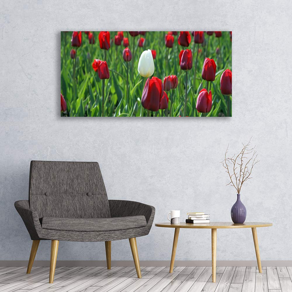 Tulipes Lavées Luca Villa tableau tulipani impression moderne sur toile
