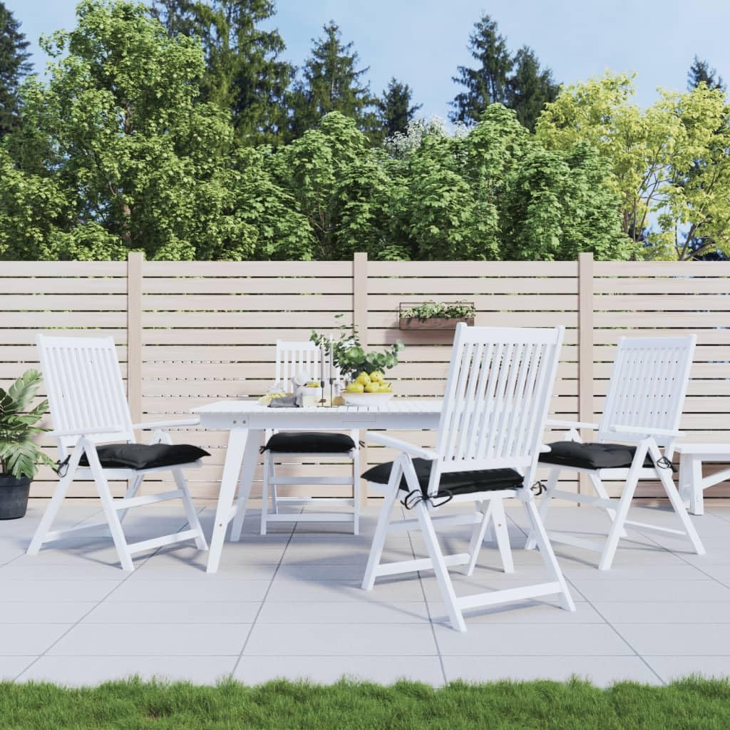 vidaXL Lot de 4 Coussins de Palette, Galette de Siège Imperméable, Coussin de Jardin, Décoration d'Extérieur Terrasse, Noir 50x50x7 cm Tissu Oxford