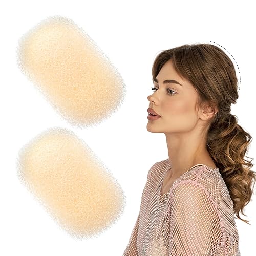 2Pcs Beige Bump It Hair Accessory, Ymapinc Hair Sponge for