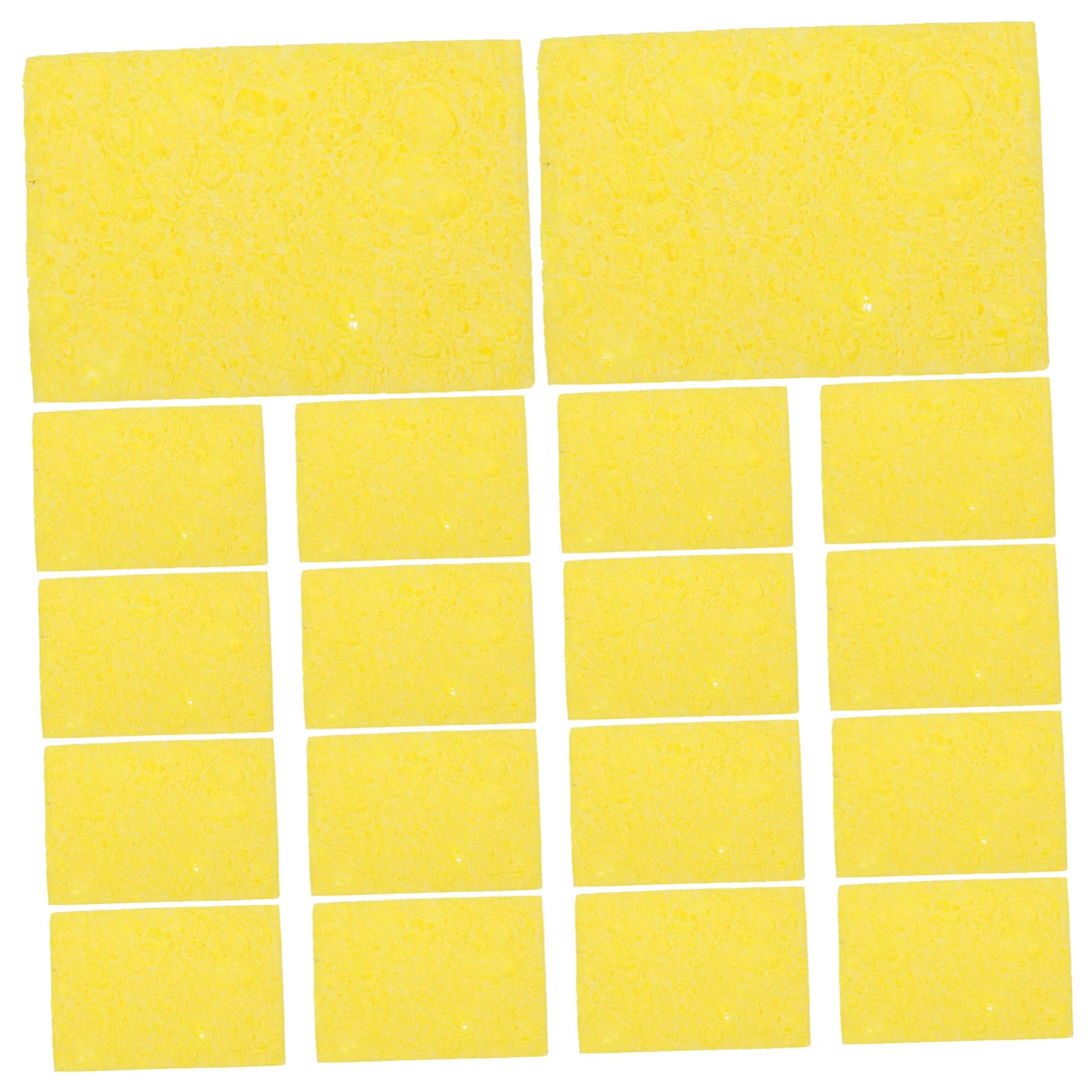 CIYODO 100pcs Cleaning Sponge Replacement Cleaning Pads Solder Sponge Special Sponge Soldering Tip Cleaner Sponge for Soldering Welding Clean Pads Soldering Sponge High Temp Sponge Yellow