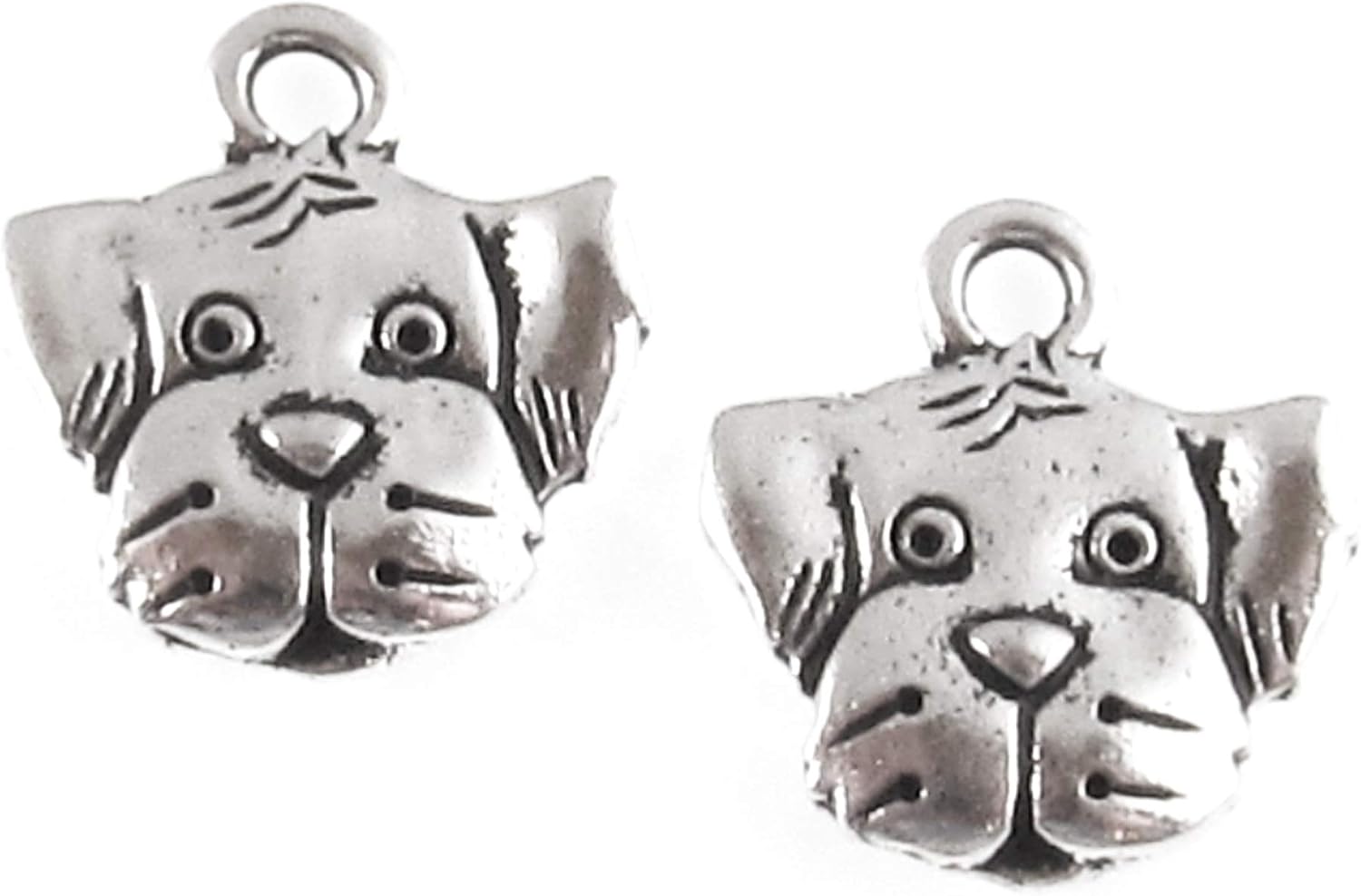 silver dog charms