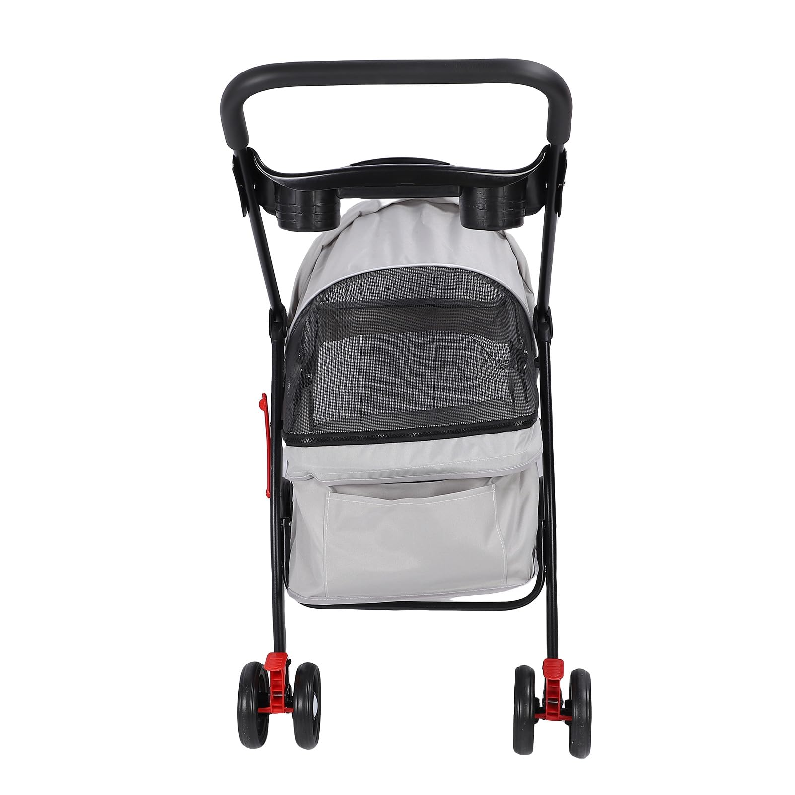 Carrito para Perro Plegable Transpirable con Cesta de Almacenamiento, Portavasos, Ideal Mascotas Medianas y Pequeñas (Mismo Diseño)