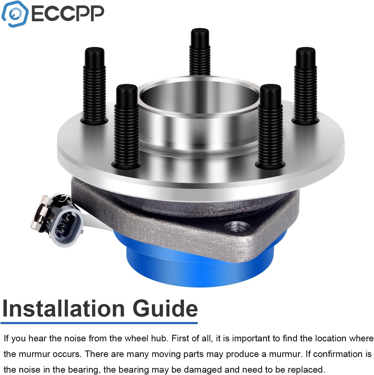 ECCPP Front/Rear 5 Lugs Wheel Bearing and Hub Assembly for 1997-2010 Buick Lesabre Buick Lucerne Buick Park Avenue Buick Riviera Cadillac DeVille Wheel Hub Bearings W/ABS 513121