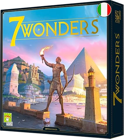 Asmodee - 7 Wonders - Gioco da Tavolo Competitivo, Draft di Carte, 10+ Anni, 3-7 Giocatori, 30 min, Edizione in Italiano