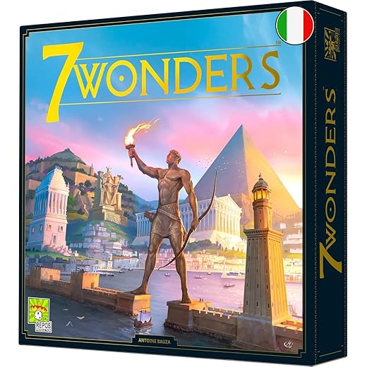 Asmodee - 7 Wonders - Gioco da Tavolo Competitivo, Draft di Carte, 10+ Anni, 3-7 Giocatori, 30 min, Edizione in Italiano