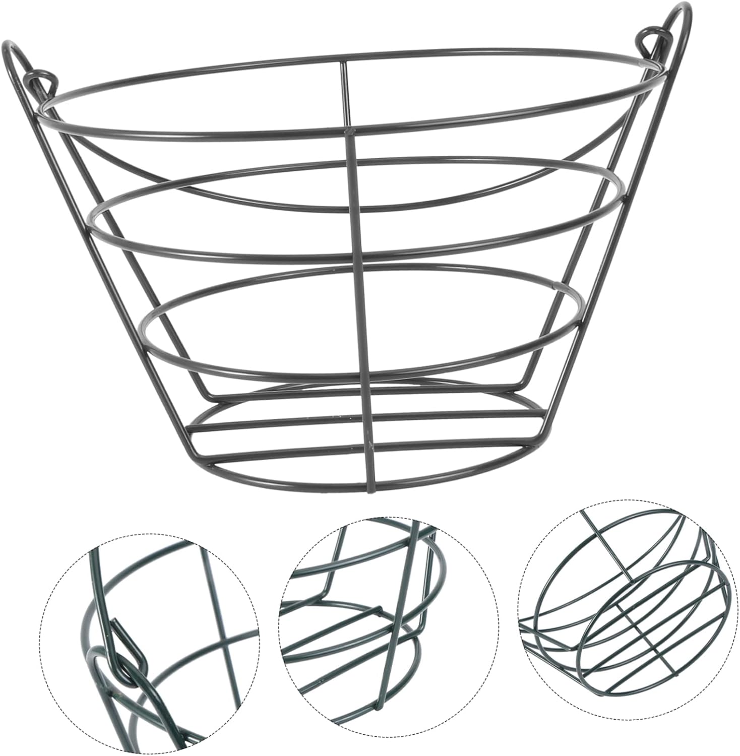 BESPORTBLE 2pcs Golf Carrying Basket Metal Golf Baskets Metal Storage Baskets Golf Bucket Golfball Container