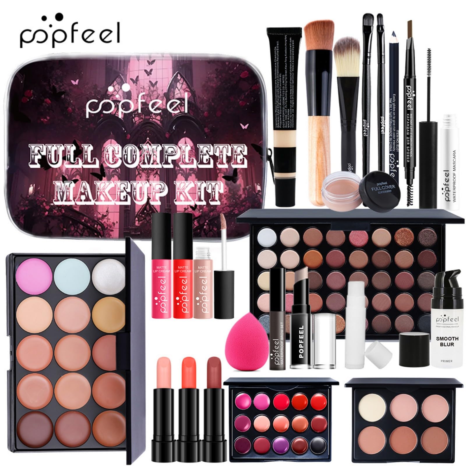 Amazon | POPFEEL メイクアップセット 25点 フルメイク対応 コスメ 