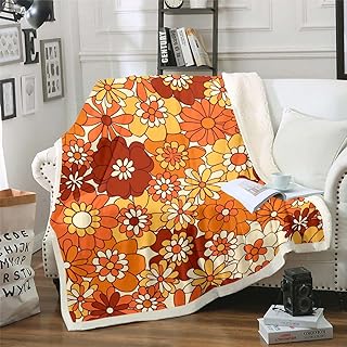 Boho Floral Throw Blanket Twin 60