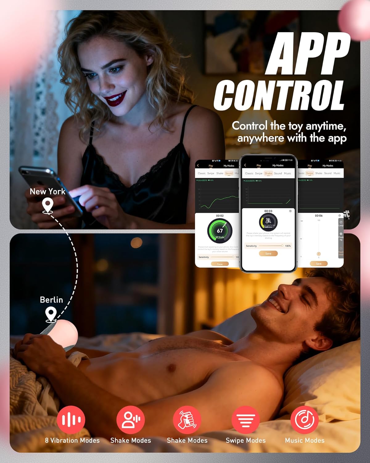 Male Masturbator Sex Toys for Men - Squeezable Pocket Pussy Mens Stroker with 8 Vibrating & Manual Suction Control, APP Adult Toys Mens Sex Toy with Realistic Texture for Masturbation Blowjob Pleasure