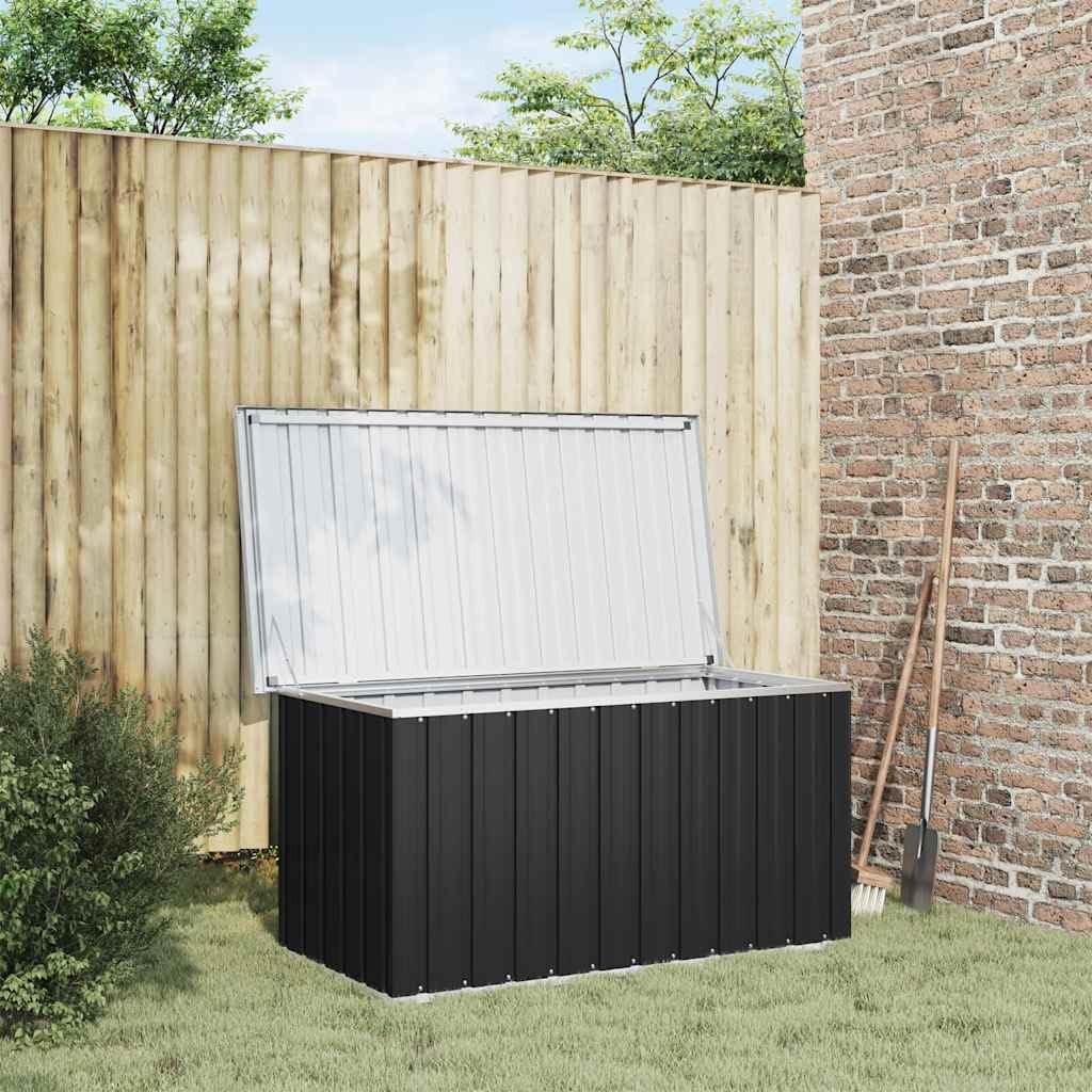 vidaXL Caja de Almacenaje para Jardín, Baúl para Cojines Almohadas Mantas, Cofre de Herramientas, Caja para Porche Patio Terraza, Gris Antracita