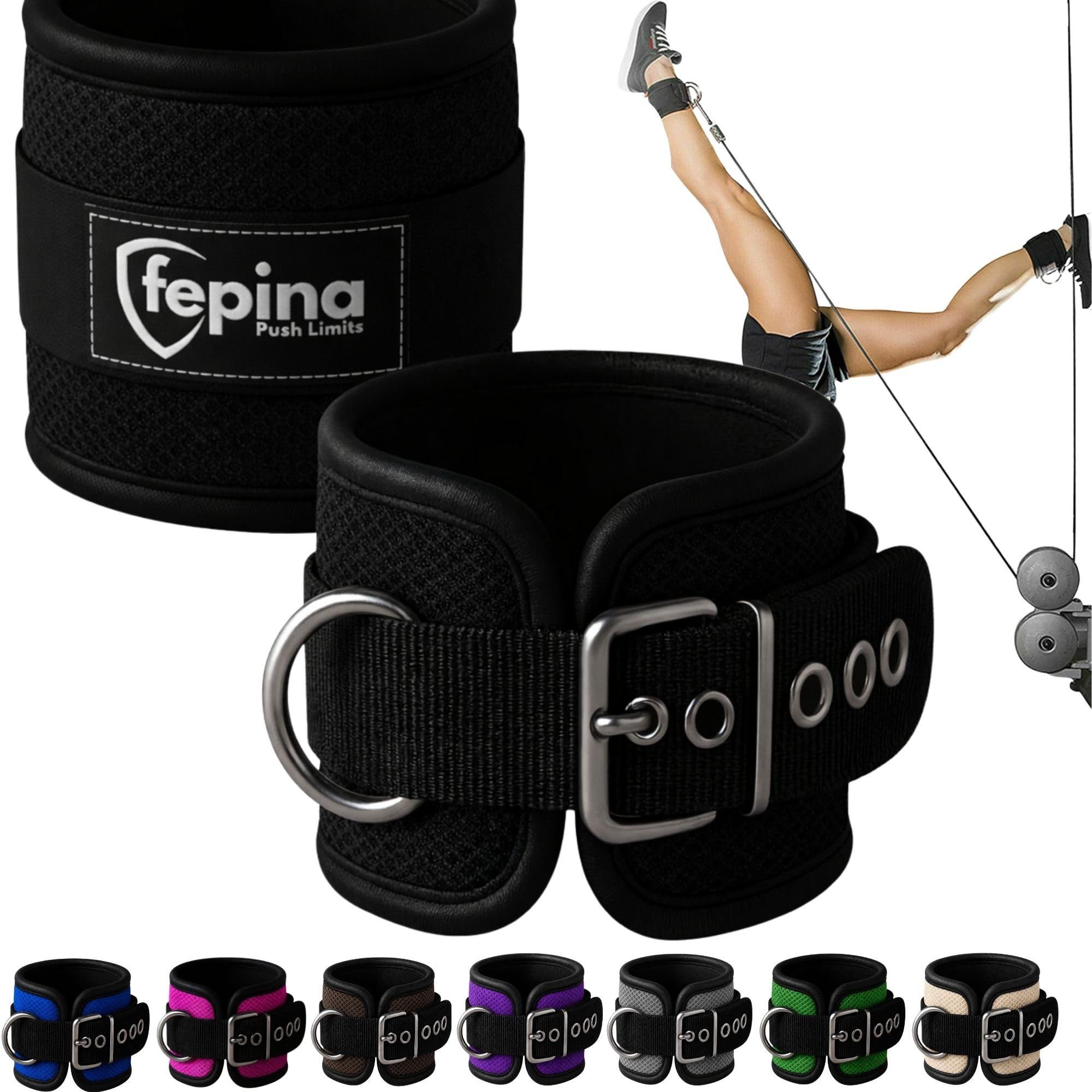 FEPINA Metal Buckle-Lock Ankle Straps