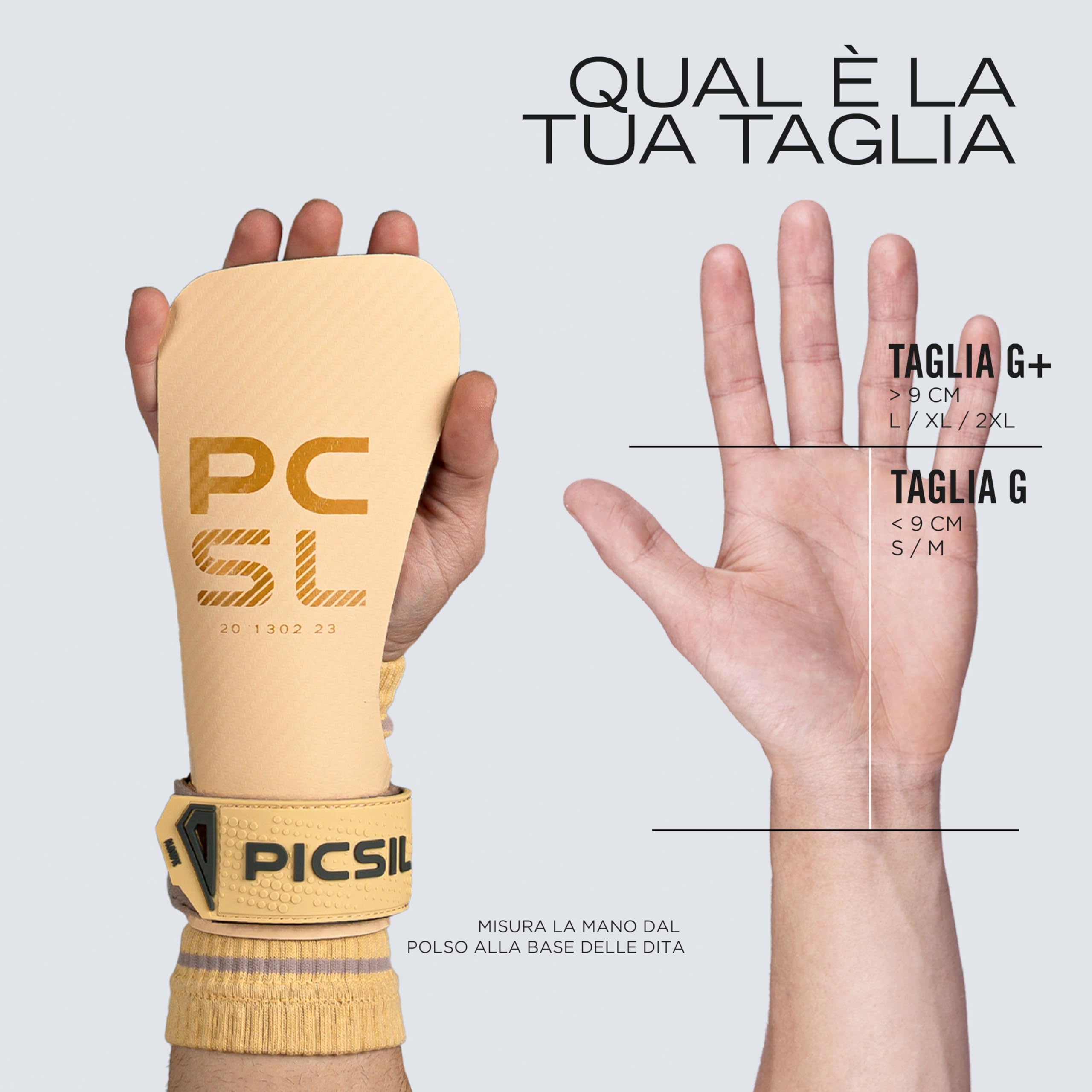 PICSIL - Paracalli Hawk, Grips Professionali, Barre Liscie e in Acciaio, Uso senza Magnesite, con Astuccio e Polsini, Ideali per Cross Training, Calisthenics e Ginnastica