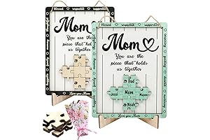 Personalized Name Puzzle Mom & Children Puzzle Piece DIY Sign Plaque