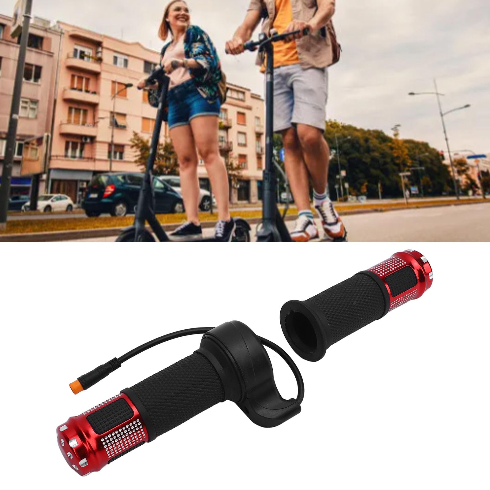 Grip del'acceleratore di Scooter Elettrici, Impugnatura a Farfalla con Torsione con Controllo della velocità, Impugnatura della Maniglia del'acceleratore per SmartGyro (rosso)