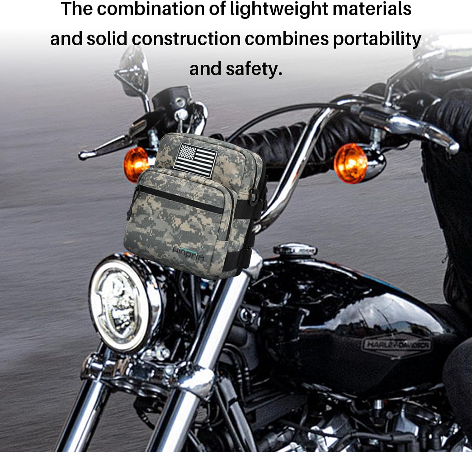 Handlebar Storage Bag for Motorcycles Bicycle, 1000D Durable Motorcycle Tool Bag Waterproof Organizer for Tool Kit, Dirt Bike Accessories, and General Motorcycle Maintenance Supplies