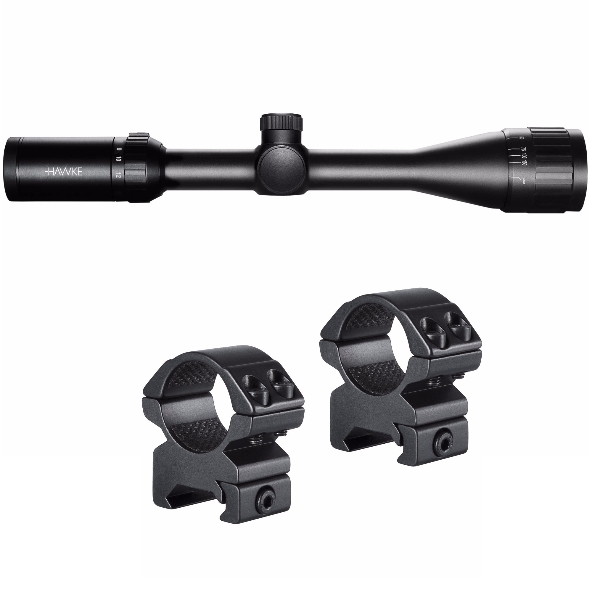 Sport Optics Vantage 4-12x40AO Mil Dot Riflescope with Mounting Rings Kit
