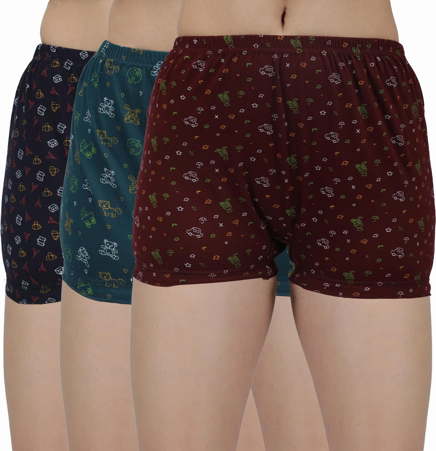 amul comfy Women's Cotton Printed Multicolor Inner Elastic Regular Bloomers (#Bloomer-PR)-picture-28