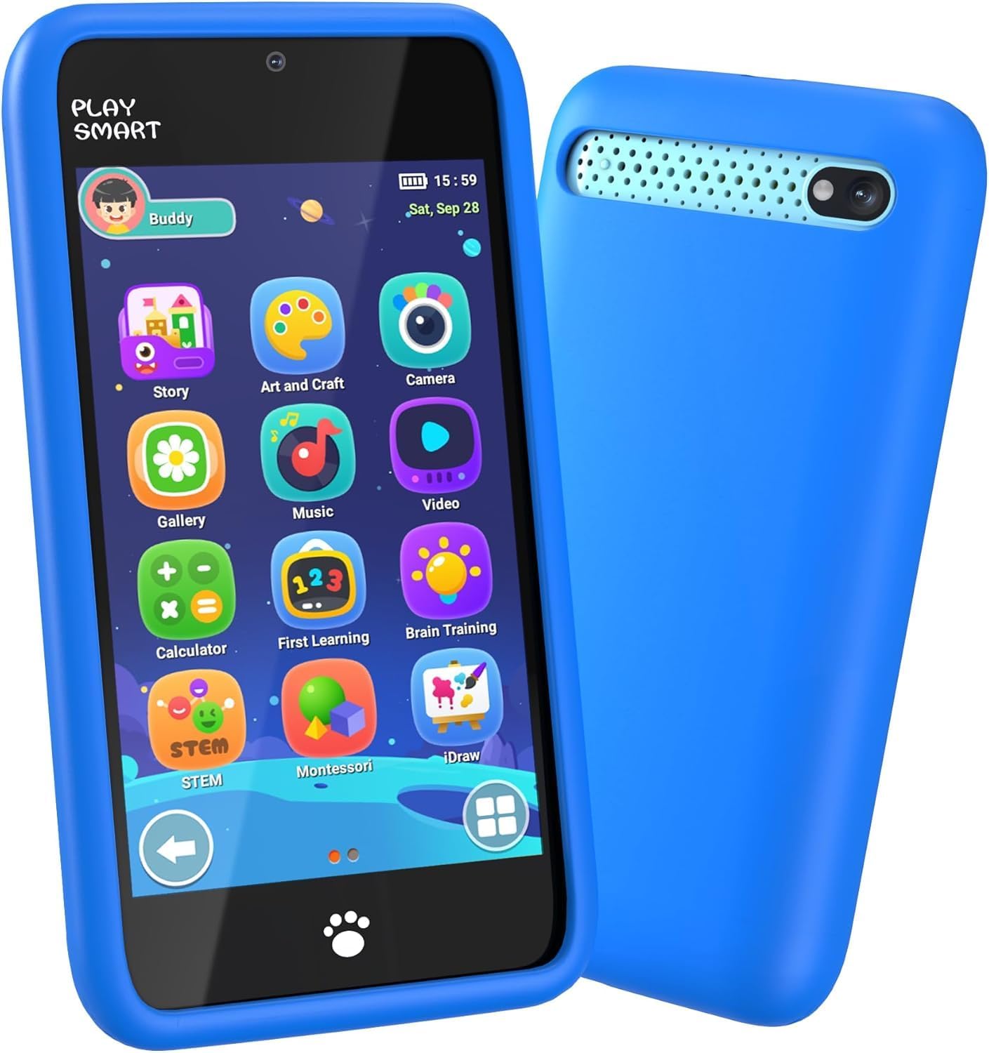 MOMILLA Kids Toys Smart Phone,16GB 3.97" Kids Phone, 220+ Games Toddler Toy | Dual Cameras w/ 45+ Stickers, Toddler Cell Phones, Learning Toys Birthday Gifts for Boys Girls Age 3 4 5 6 7 8 9 Year Old