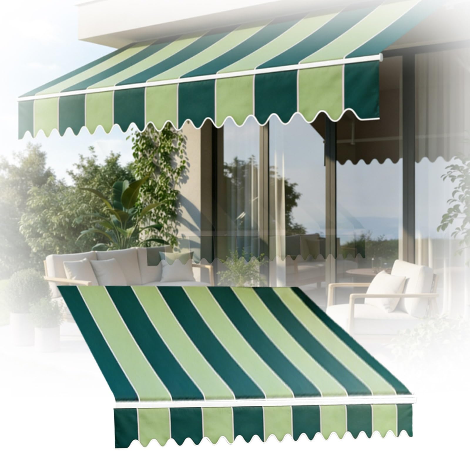 Paño de sombra y lona de recambio para toldo de patio exterior transpirable