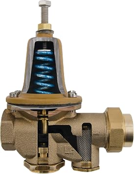 Watts LF25AUB-Z3 Series 1 Lead-Free Cast Copper Silicon Alloy Water Pressure Reducing Valve, NPT Female Union x NPT Female Outlet, Polymer Seat, Adjustable Pressure 25 to 75 psi, Maximum 300 psi