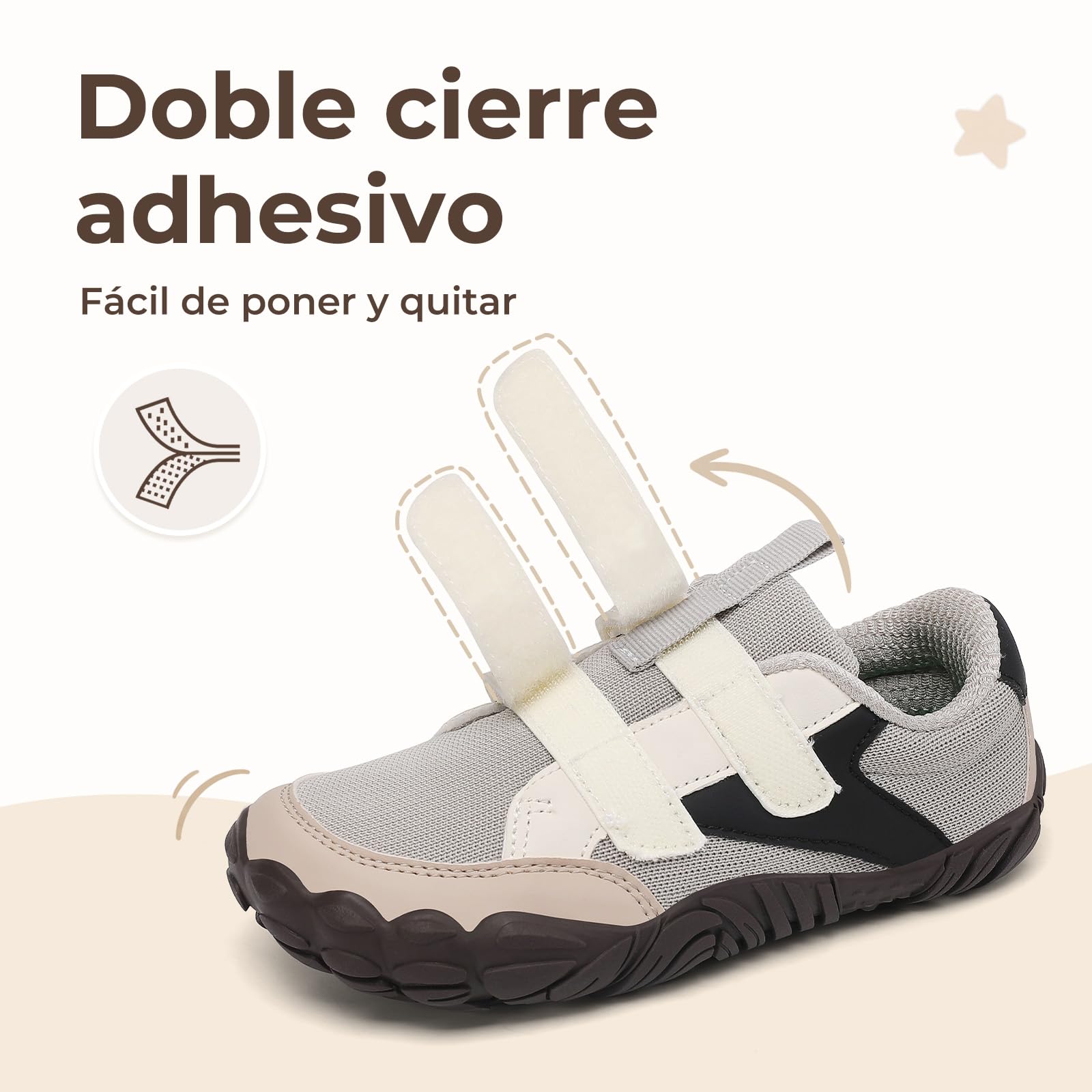 SAGUARO Zapatillas Barefoot Niños,Sneakers Minimalista Suaves y Ligeras con Puntera Ancha para Exterior Interior,Gr.25-36